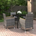 thumbnail image 1 of vidaXL Patio Dining Set Outdoor Table and Chair Set Poly Rattan and Glass, 1 of 7