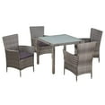 thumbnail image 1 of vidaXL Patio Dining Set Patio Table and Rattan Chair Outdoor Furniture Set, 1 of 5