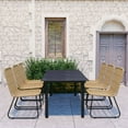 thumbnail image 1 of vidaXL Patio Dining Set Seat Black/Oak and Black 3/5/7/9 Piece Multi Sizes, 1 of 11