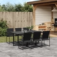 thumbnail image 1 of vidaXL Patio Dining Set Table and Chair Garden Outdoor Furniture Black Textilene, 1 of 8