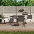 thumbnail image 1 of vidaXL Patio Dining Set Table and Chair with Cushions Poly Rattan and Steel, 1 of 10