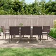thumbnail image 1 of vidaXL Patio Dining Set Table and Chair with Cushions Poly Rattan and Steel, 1 of 10