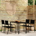 thumbnail image 1 of vidaXL Patio Dining Set Wicker Outdoor Dining Table and Chair Conversation Set, 1 of 7