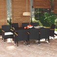thumbnail image 1 of vidaXL Patio Dining Set with Cushions 3/5/7/9 Piece Multi Colors Multi Sizes, 1 of 11