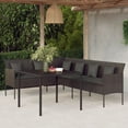 thumbnail image 1 of vidaXL Patio Dining Set with Cushions Conversation Set 2 Piece Poly Rattan, 1 of 8