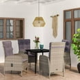thumbnail image 1 of vidaXL Patio Dining Set with Cushions Gray and Black Garden Chair 3/5/7 Piece, 1 of 6