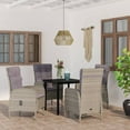 thumbnail image 1 of vidaXL Patio Dining Set with Cushions Gray and Black Garden Chair 3/5/7 Piece, 1 of 6