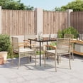 thumbnail image 1 of vidaXL Patio Dining Set with Cushions Outdoor Garden Furniture Poly Rattan, 1 of 8