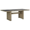 thumbnail image 1 of vidaXL Patio Dining Table Outdoor Garden Dinner Table Furniture Poly Rattan, 1 of 32
