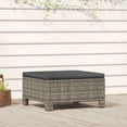 thumbnail image 1 of vidaXL Patio Footrest with Cushion Gray Poly Rattan, 1 of 8