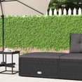 thumbnail image 1 of vidaXL Patio Footstool with Cushion Black Poly Rattan, 1 of 9