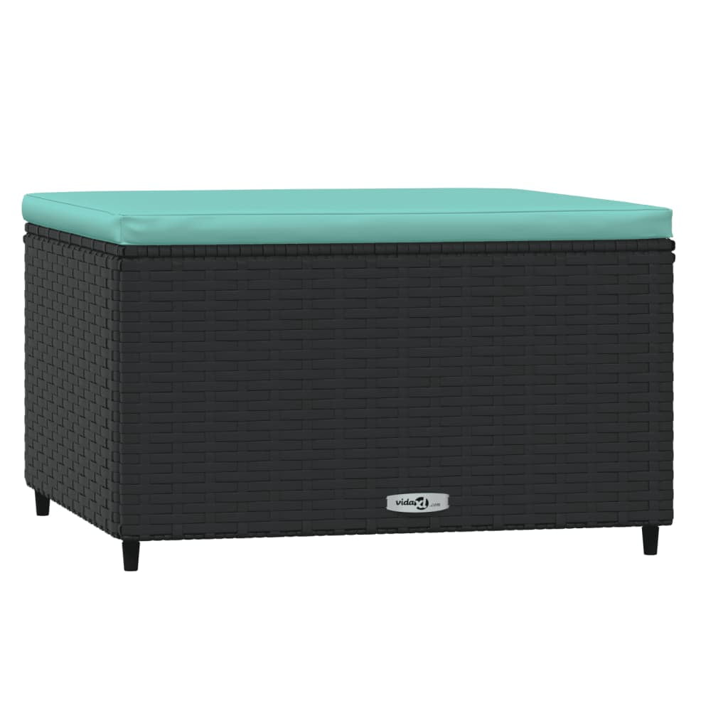 vidaXL Patio Furniture Outdoor Footstool Ottoman with Cushions Poly ...