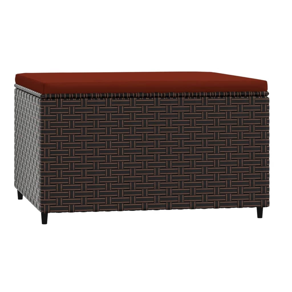 vidaXL Patio Furniture Outdoor Footstool Ottoman with Cushions Poly ...