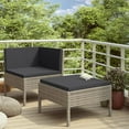 thumbnail image 1 of vidaXL Patio Furniture Set 2 Piece Patio Sectional Sofa with Table Poly Rattan, 1 of 25