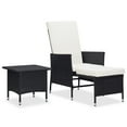 thumbnail image 1 of vidaXL Patio Furniture Set 2 Piece Sofa Chair with Coffee Table Poly Rattan, 1 of 11