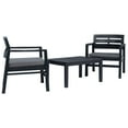 thumbnail image 1 of vidaXL Patio Furniture Set 3 Piece Conversation Set Table and Chairs Plastic, 1 of 11