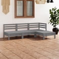 thumbnail image 1 of vidaXL Patio Furniture Set 4 Piece Garden Sectional Sofa Set Solid Wood Pine, 1 of 7