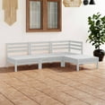 thumbnail image 1 of vidaXL Patio Furniture Set 4 Piece Garden Sectional Sofa Set Solid Wood Pine, 1 of 7
