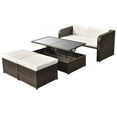 thumbnail image 1 of vidaXL Patio Furniture Set 4 Piece Patio Conversation Set with Table Rattan, 1 of 12