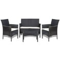 thumbnail image 1 of vidaXL Patio Furniture Set 4 Piece Patio Sectional Sofa with Table Poly Rattan, 1 of 9
