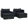 thumbnail image 1 of vidaXL Patio Furniture Set 5 Piece Patio Sectional Sofa with Table Poly Rattan, 1 of 22