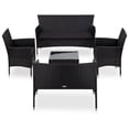 thumbnail image 1 of vidaXL Patio Furniture Set 5 Piece Patio Sectional Sofa with Table Poly Rattan, 1 of 11