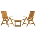 thumbnail image 1 of vidaXL Patio Furniture Set Outdoor Patio Table and Chair Set Solid Wood Teak, 1 of 16