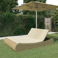 thumbnail image 1 of vidaXL Patio Lounge Bed Poly Rattan Beige, 1 of 12