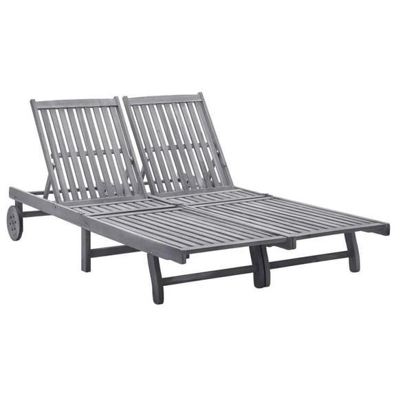 vidaXL Patio Lounge Chair Outdoor Sunbed Poolside Sunlounger Solid Wood Acacia