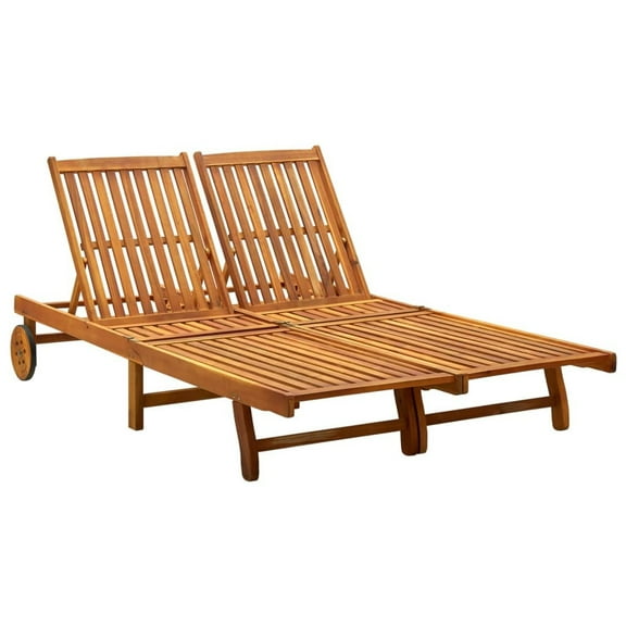 vidaXL Patio Lounge Chair Outdoor Sunbed Poolside Sunlounger Solid Wood Acacia