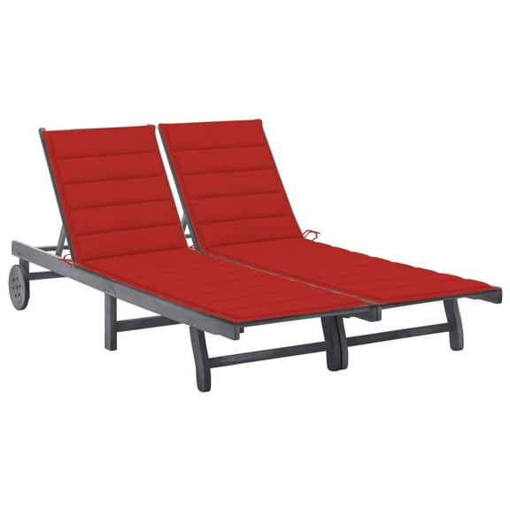 vidaXL Patio Lounge Chair Sunbed Sunlounger with Cushion Solid Acacia Wood