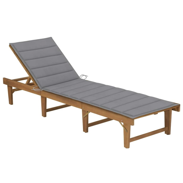 Vidaxl sun lounger solid acacia wood hotsell