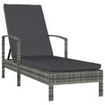 thumbnail image 1 of vidaXL Patio Lounge Chair with Cushion and Adjustable Backrest Poly Rattan, 1 of 7