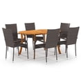 thumbnail image 1 of vidaXL Patio Lounge Set 10 Piece Sectional Sofa with Cushions Solid Wood Pine, 1 of 7