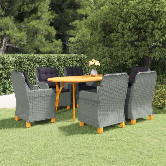 vidaXL Patio Lounge Set 8 Piece Sectional Sofa with Cushions Solid Wood Pine