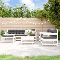 vidaXL Garden Lounge Set White, Anthracite