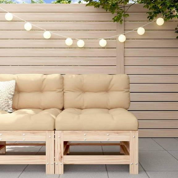 vidaXL Patio Middle Sofa Solid Wood Pine