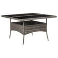 thumbnail image 1 of vidaXL Patio Outdoor Dining Table with Storage Solid Acacia Wood PE Rattan, 1 of 30