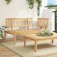 thumbnail image 1 of vidaXL Patio Pallet Corner Sofa Solid Wood Acacia, 1 of 7