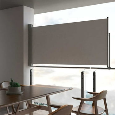 vidaXL Patio Retractable Side Awning 47.2"x118.1" Gray