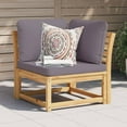 thumbnail image 1 of vidaXL Patio Sofa Corner with Cushions 28.7"x28.7"x25.6" Solid Wood Acacia, 1 of 7