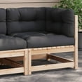 thumbnail image 1 of vidaXL Patio Sofa Corner with Cushions Solid Wood Pine, 1 of 9