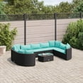 thumbnail image 1 of vidaXL Patio Sofa Set with Cushions Garden Furniture 10 Piece Poly Rattan, 1 of 11