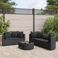 thumbnail image 1 of vidaXL Patio Sofa Set with Cushions Lounge Setting Outdoor 9 Piece Poly Rattan, 1 of 12