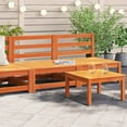 thumbnail image 1 of vidaXL Patio Sofas Armless 2 pcs Wax Brown 27.6"x27.6"x26.4" Solid Wood Pine, 1 of 9