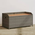 thumbnail image 1 of vidaXL Patio Storage Bench Outdoor Garden Cushion Box Furniture Poly Rattan, 1 of 10