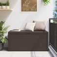thumbnail image 1 of vidaXL Storage Box Brown Polypropylene 45.7x17.3x21.7 in Storage Box, 1 of 9