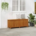 thumbnail image 1 of vidaXL Patio Storage Box Cushion and Blanket Outdoor Garden Solid Wood Acacia, 1 of 11