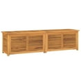 thumbnail image 1 of vidaXL Patio Storage Box Outdoor Cushion Storage with Bag Solid Wood Teak, 1 of 58