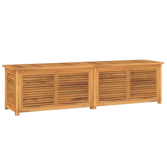 vidaXL Patio Storage Box Outdoor Cushion Storage with Bag Solid Wood Teak